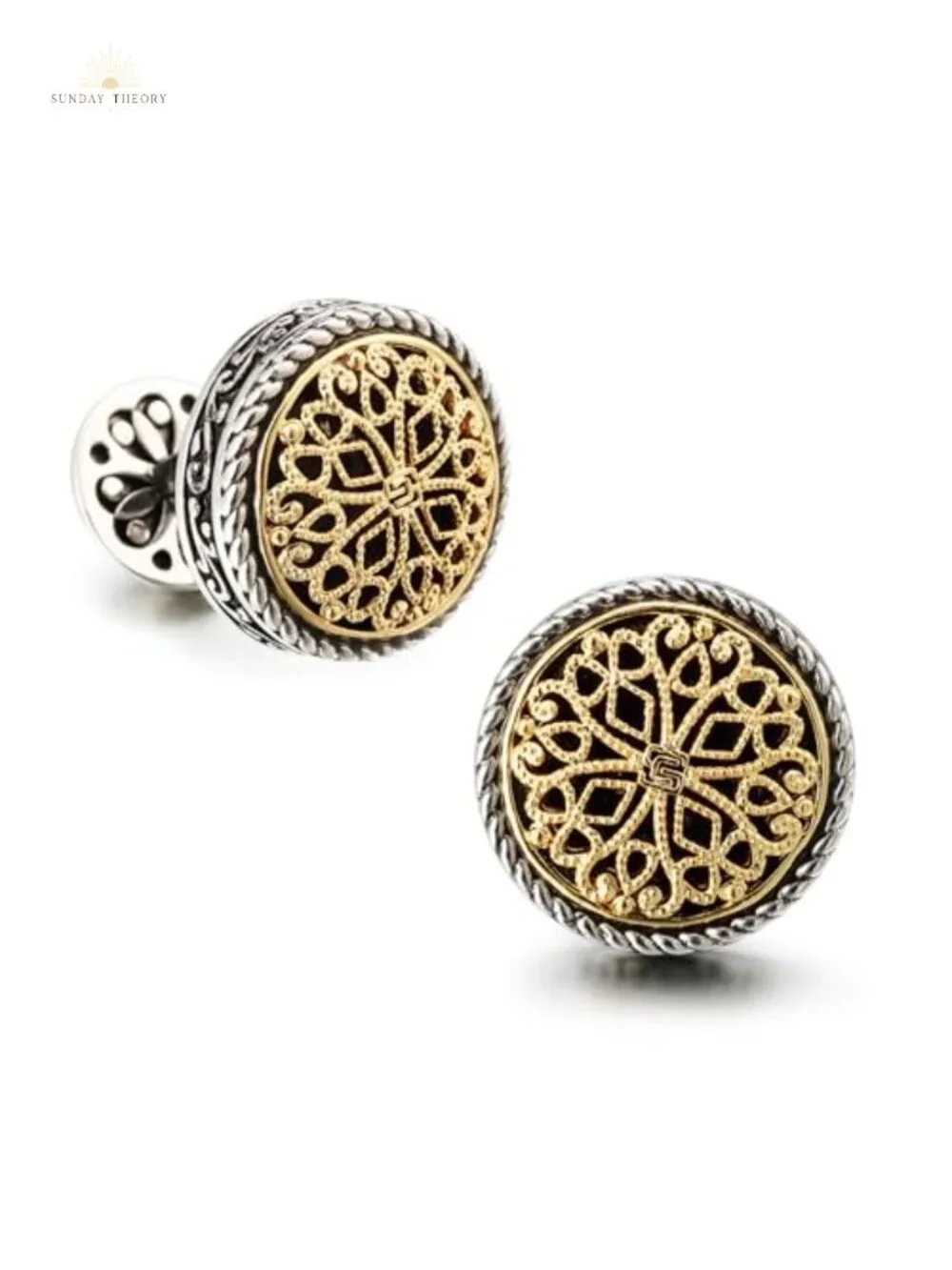 18K Gold Plated Men's Cuff Links with Wooden Gift Box – Wedding, Business, Gift